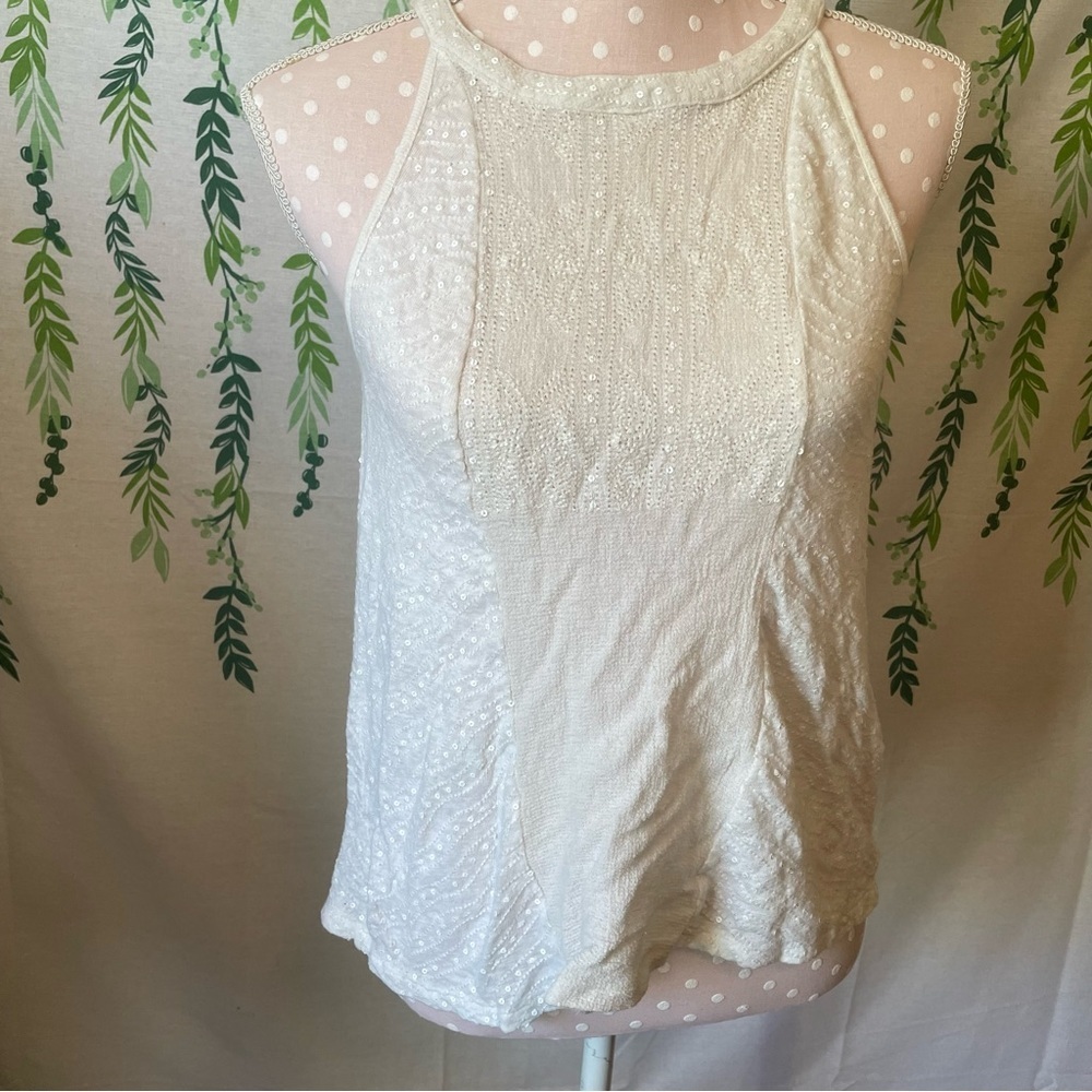 Size M Lucky Brand Off White Tank Top C2